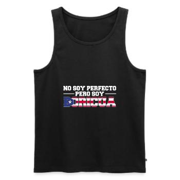 Puerto Rico Flagge | Puerto Ricaner Geschenkideen - Männer Premium Bio Tank Top - Schwarz - Vorne - Michal (187cm)