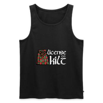 Schottischer Kilt Tracht - Schottenrock Schottland - Männer Premium Bio Tank Top - Schwarz - Vorne - Michal (187cm)