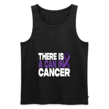 Il y a une canette dans le cancer - Motivation du cancer de l’estomac - Débardeur bio Premium Homme - noir - Devant - Michal (187cm)