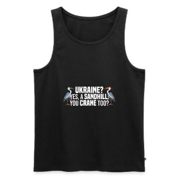 Kanadischer Kranich - Männer Premium Bio Tank Top - Schwarz - Vorne - Michal (187cm)