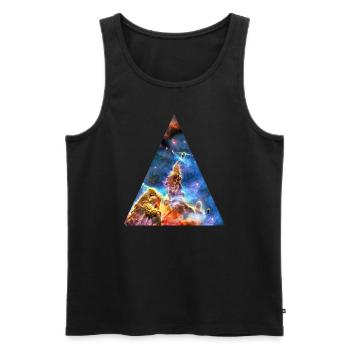 Weltraum Nebel Kosmos Galaxie Universum Weltall - Männer Premium Bio Tank Top - Schwarz - Vorne - AI Model Male 178 light (178cm)