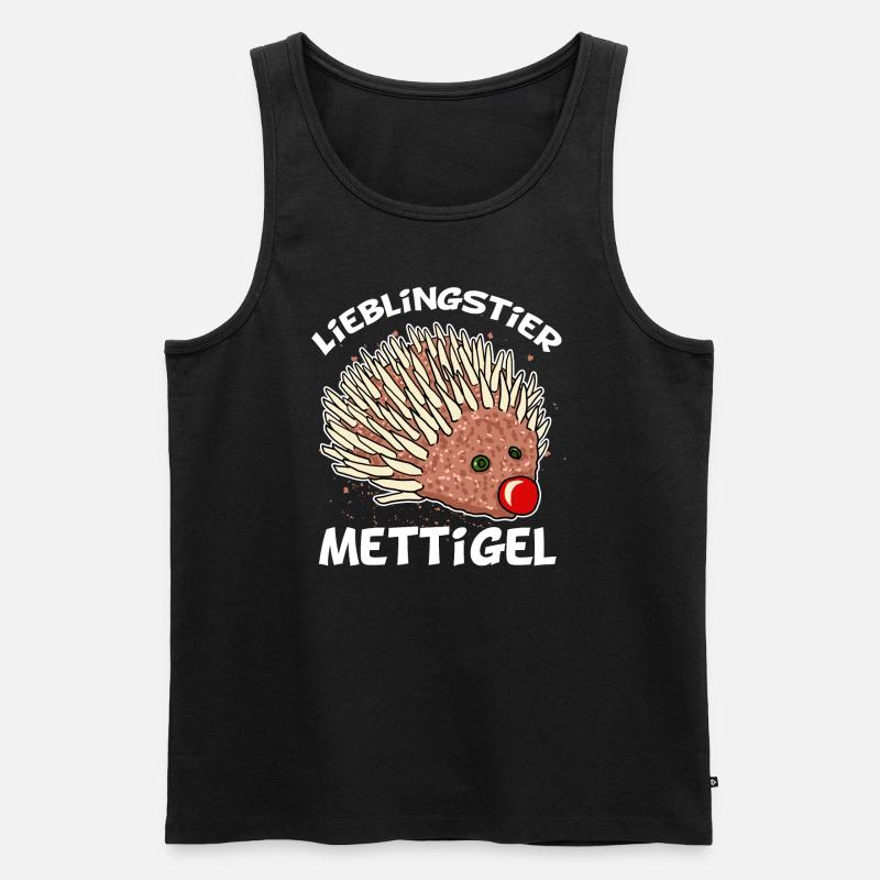 Lieblingstier Mettigel Hackfleisch Hack Igel - Männer Premium Bio Tank Top - Schwarz
