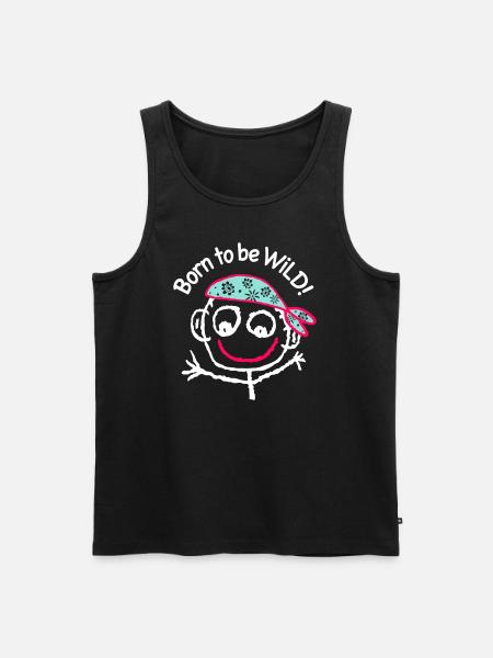 Pirate Headscarf Comic Graffiti Sea - Men's Premium Organic Tank Top - black