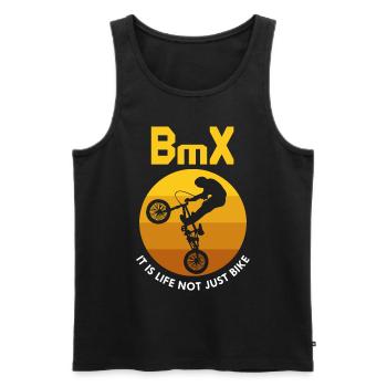 BMX Idea Gift Humor - Men's Premium Organic Tank Top - black - Front - AI Model Male 178 light (178cm)