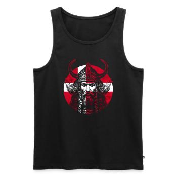 Danish Viking warrior - Men's Premium Organic Tank Top - black - Front - AI Model Male 178 light (178cm)