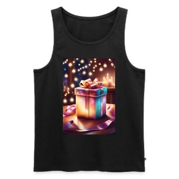 Super cute christmas holiday gift box - Men's Premium Organic Tank Top - black - Front - Michal (187cm)