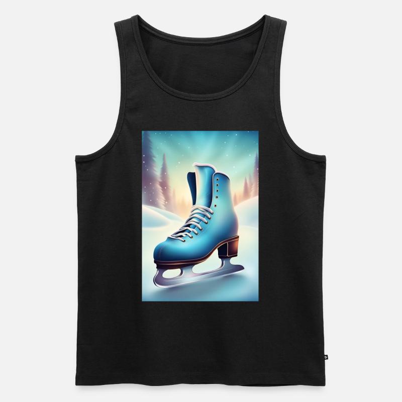 Winterliches Eiskunstlauf-Hobby - Männer Premium Bio Tank Top - Schwarz