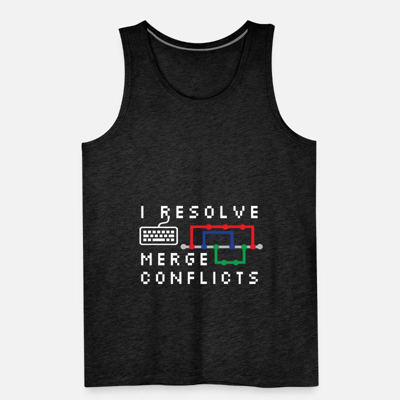 I Resolve Merge Conflicts Coding Programming Devel Männer Premium Bio Tank Top