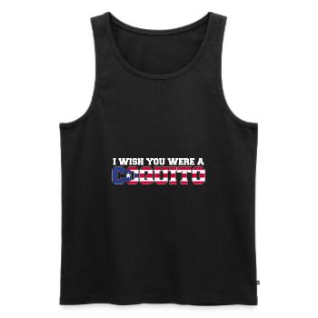 Puerto Rico | Puerto Ricaner Flagge Geschenkideen - Männer Premium Bio Tank Top - Schwarz - Vorne - Michal (187cm)