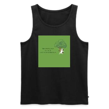 Philosophie - Männer Premium Bio Tank Top - Schwarz - Vorne - AI Model Male 178 light (178cm)