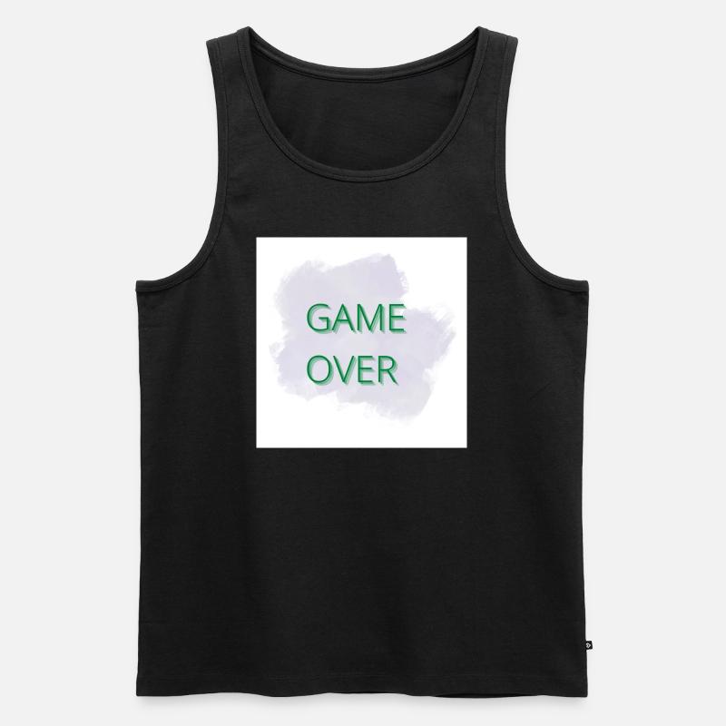 Game Over - Männer Premium Bio Tank Top - Schwarz
