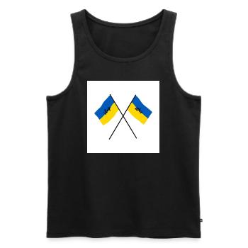 stop war - Männer Premium Bio Tank Top - Schwarz - Vorne - AI Model Male 178 light (178cm)