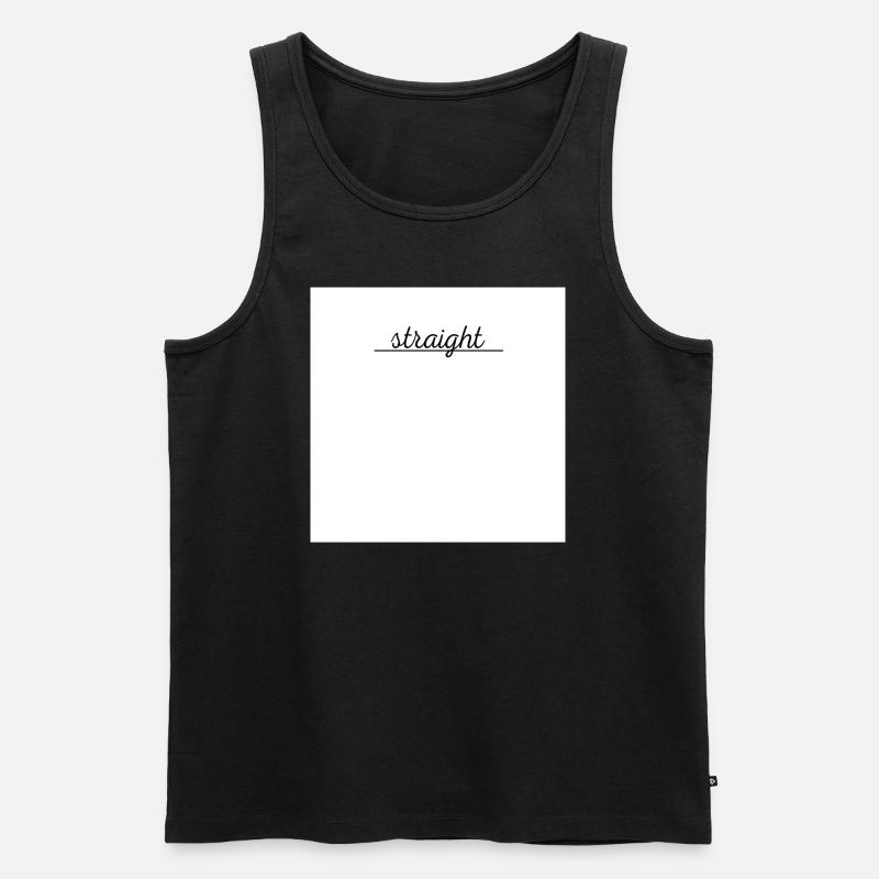 straight - Männer Premium Bio Tank Top - Schwarz