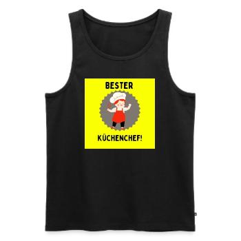 Koch Design - Men's Premium Organic Tank Top - black - Front - AI Model Male 178 light (178cm)