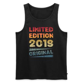 Limited Edition Birthday Party Vintage 2019 - Men's Premium Organic Tank Top - black - Front - Michal (187cm)