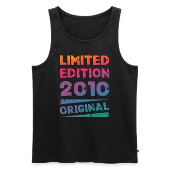 Limited Edition Birthday Party Vintage 2010 - Men's Premium Organic Tank Top - black - Front - AI Model Male 178 light (178cm)