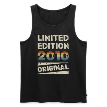 Limited Edition Birthday Party Vintage 2010 - Men's Premium Organic Tank Top - black - Front - AI Model Male 178 light (178cm)