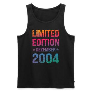 Limited Edition Birthday Party Vintage 2004 - Men's Premium Organic Tank Top - black - Front - Michal (187cm)