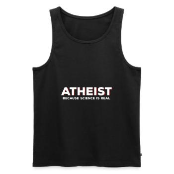 Atheismus Sprüche | Atheisten Atheist Geschenkidee - Männer Premium Bio Tank Top - Schwarz - Vorne - Michal (187cm)