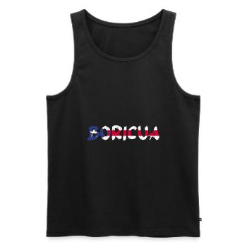 Puerto Rico | Puerto Ricaner Flagge Geschenkideen - Männer Premium Bio Tank Top - Schwarz - Vorne - Michal (187cm)