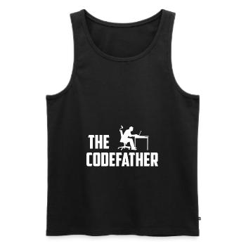 The Codefather Programmer Coder Developer Software - Männer Premium Bio Tank Top - Schwarz - Vorne - AI Model Male 178 light (178cm)