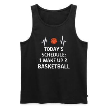 Basketball Spieler Basketballer Sprüche Geschenk - Männer Premium Bio Tank Top - Schwarz - Vorne - Michal (187cm)