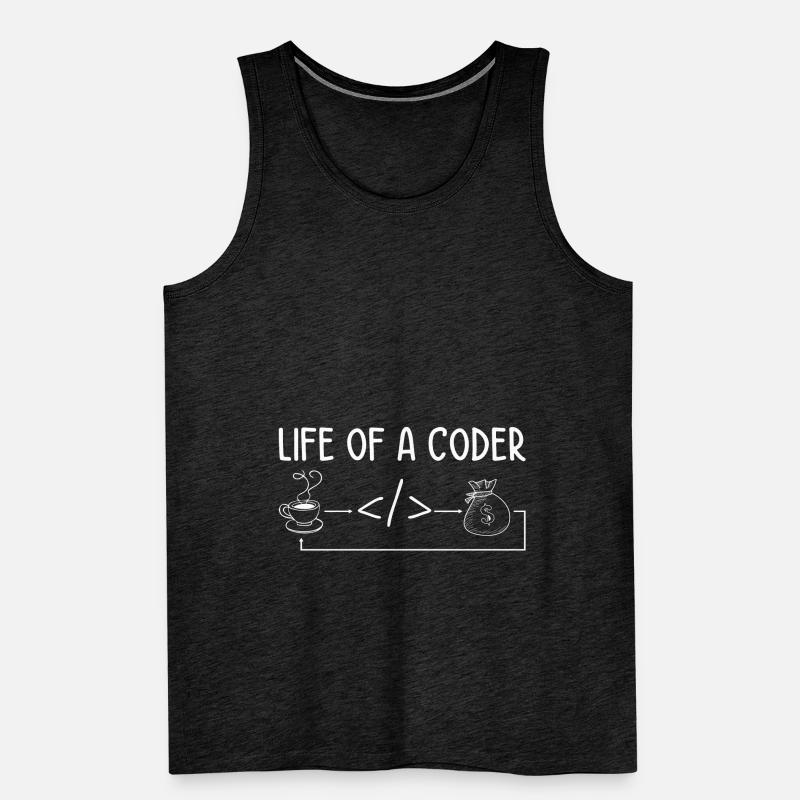 Life Of A Coder Software Developer Programmer Nerd Männer Premium Bio Tank Top