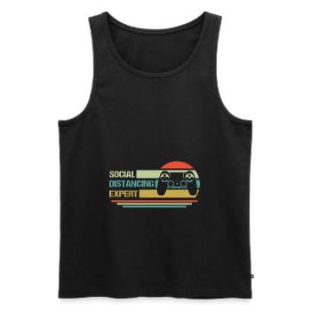 Social Distancing Expert Video Game Player Gaming - Männer Premium Bio Tank Top - Schwarz - Vorne - Michal (187cm)
