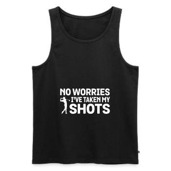 No Worries I've Taken My Shots Golf Golfing Golfer - Männer Premium Bio Tank Top - Schwarz - Vorne - Michal (187cm)