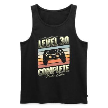 30th Birthday Level 30 Édition limitée complète - Débardeur bio Premium Homme - noir - Devant - Michal (187cm)