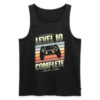 10th Birthday Level 10 Complete Limited Edition - Men's Premium Organic Tank Top - black - Front - AI Model Male 178 light (178cm)
