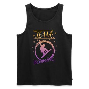 Boarding is my passion - Männer Premium Bio Tank Top - Schwarz - Vorne - Michal (187cm)