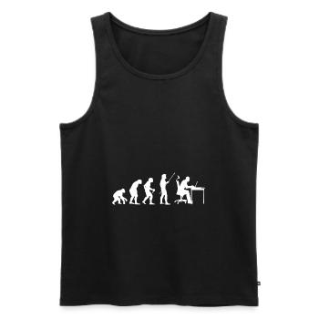 Evolution Of Man Coding Software Developer Program - Männer Premium Bio Tank Top - Schwarz - Vorne - AI Model Male 178 light (178cm)