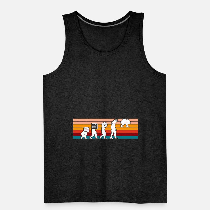 Evolution Of Man Coding Software Developer Program Männer Premium Bio Tank Top