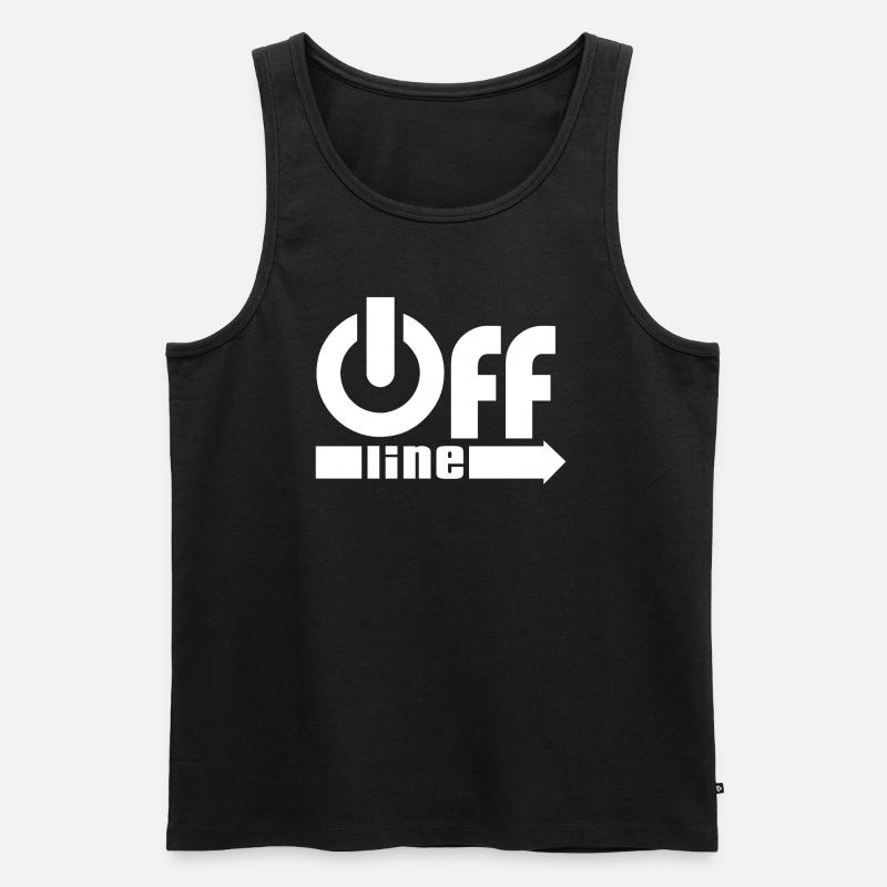 OFFline - Männer Premium Bio Tank Top - Schwarz