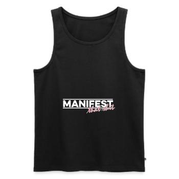 Manifest That Shit Meditating Yin Yang Relaxation - Männer Premium Bio Tank Top - Schwarz - Vorne - AI Model Male 178 light (178cm)