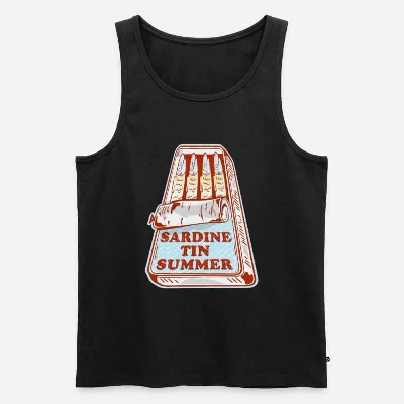 Sardinen Sommer - Männer Premium Bio Tank Top - undefined