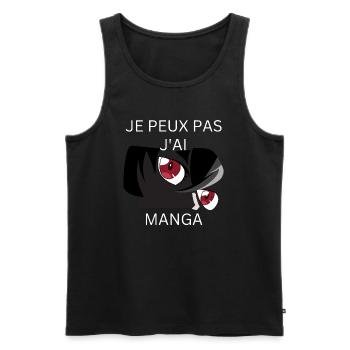 I can't I have manga - Men's Premium Organic Tank Top - black - Front - AI Model Male 178 light (178cm)