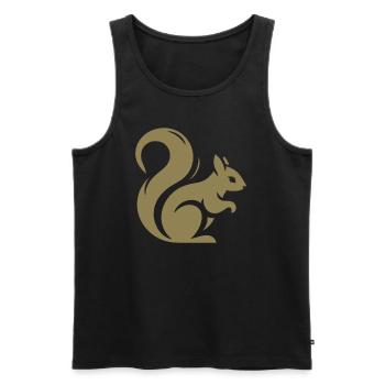 Minimalist Squirrel Silhouette - Men's Premium Organic Tank Top - black - Front - Michal (187cm)