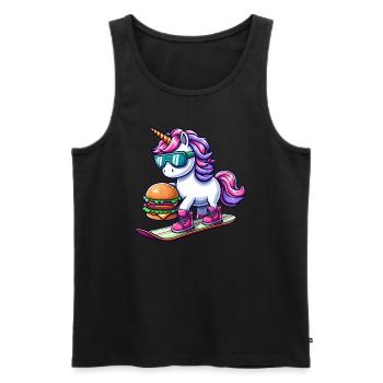 Licorne Snowboard Winterburger - Débardeur bio Premium Homme - noir - Devant - Michal (187cm)