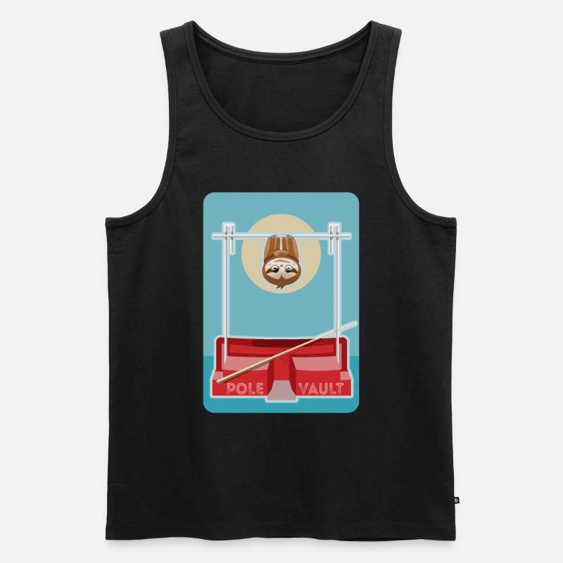 Faultier Leichtathletik Stabhochsprung - Männer Premium Bio Tank Top - undefined