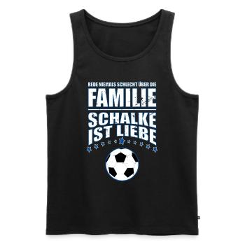 Familie Schalke ist Liebe Geschenk Schalke Fan - Männer Premium Bio Tank Top - Schwarz - Vorne - Michal (187cm)