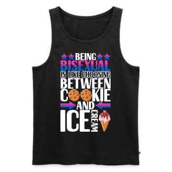 Bisexuels LGBTQ - Débardeur bio Premium Homme - noir - Devant - AI Model Male 178 light (178cm)