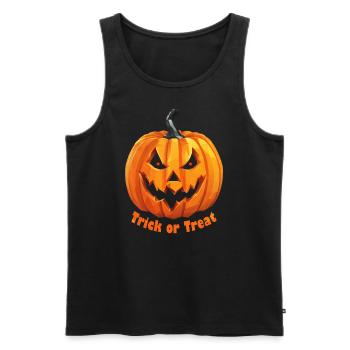 Süßes oder Saures KÜRBIS - Männer Premium Bio Tank Top - Schwarz - Vorne - AI Model Male 178 light (178cm)