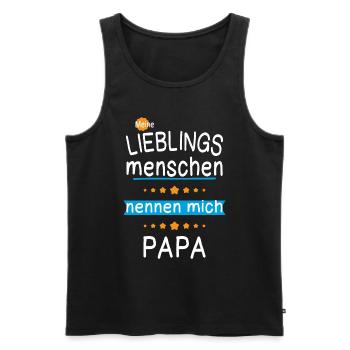 My favorite people call me Daddy Father's Day - Men's Premium Organic Tank Top - black - Front - AI Model Male 178 light (178cm)