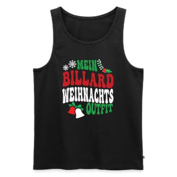 Billard Weihnachten Outfit Billardspieler XMAS - Männer Premium Bio Tank Top - Schwarz - Vorne - Michal (187cm)