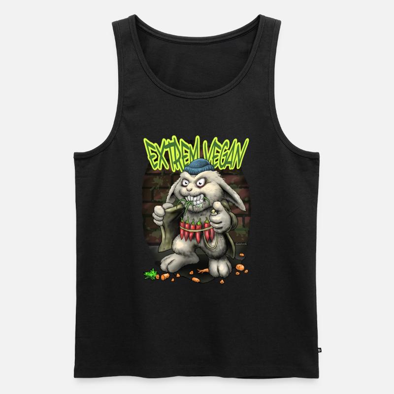 Extrem Vegan - Männer Premium Bio Tank Top - Schwarz