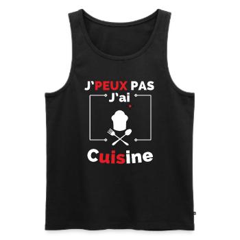 Ich kann nicht kochen - Männer Premium Bio Tank Top - Schwarz - Vorne - AI Model Male 178 light (178cm)