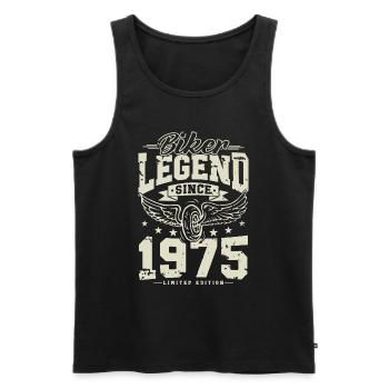 Légende des motards depuis 1975 - Débardeur bio Premium Homme - noir - Devant - Michal (187cm)