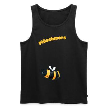 Plüschmors Plattdeutsch Geschenkidee - Männer Premium Bio Tank Top - Schwarz - Vorne - Michal (187cm)
